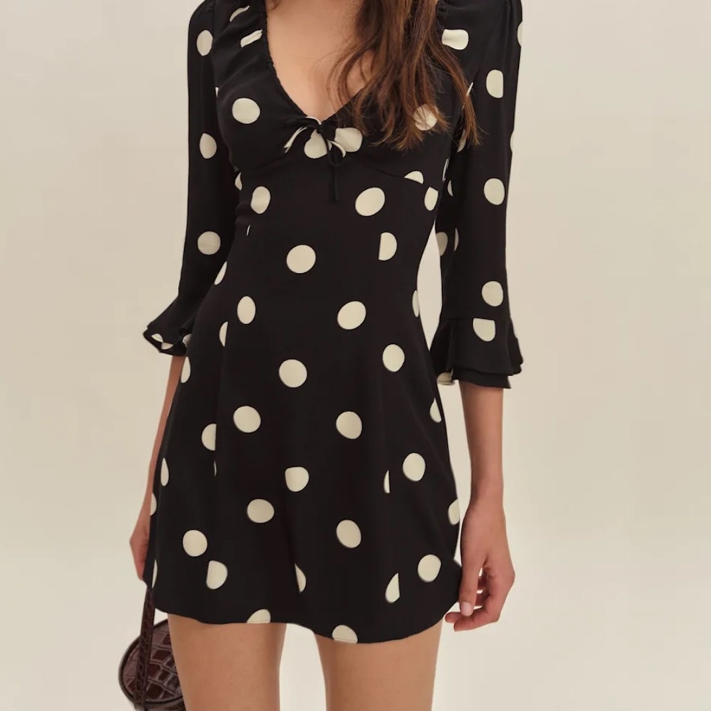 Reformation Lyssa Dress Black - Size 12